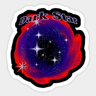 Red blue dark star Sticker